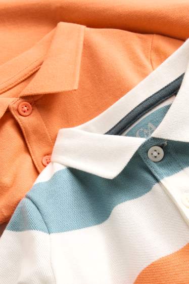 Kinder Jungen - Multipack 2er - Dinosaurier - Poloshirt - orange