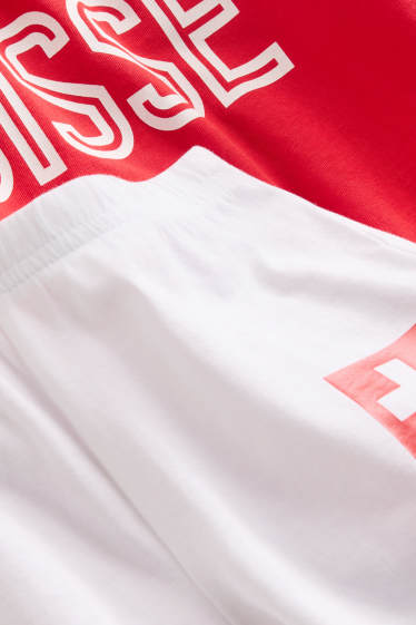 Copii - Băieți - Pijama scurtă - roșu / alb