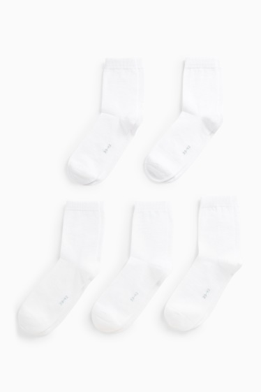 Damen - Multipack 5er - Socken - weiß