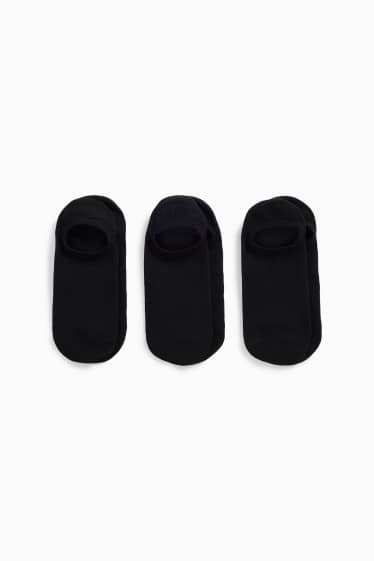 Dámské - Multipack 3 ks - neviditelné ponožky - černá