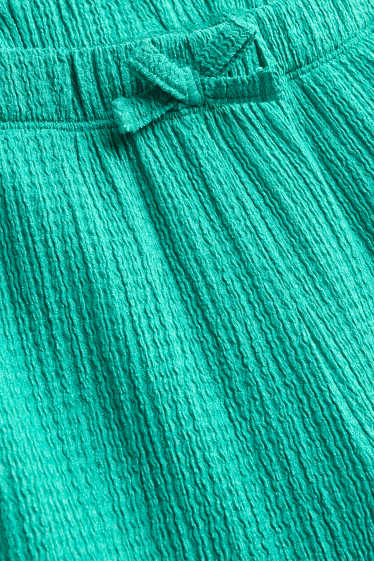 Enfants filles - Pantalon en toile - finition texturée - vert