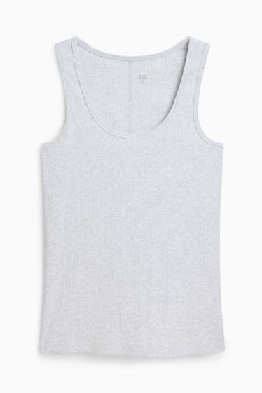 Women - Top - ribbed - gray