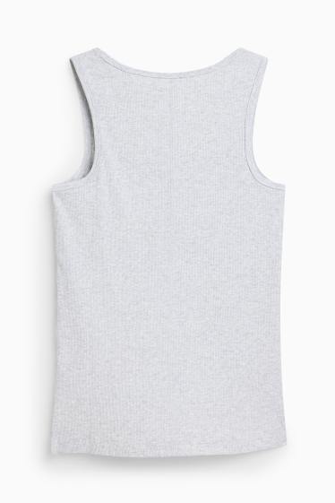 Women - Top - ribbed - gray