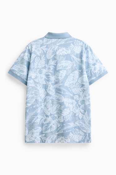 Pánské - Polokošile - regular fit - se vzorem - světle modrá
