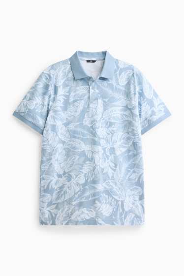 Pánské - Polokošile - regular fit - se vzorem - světle modrá