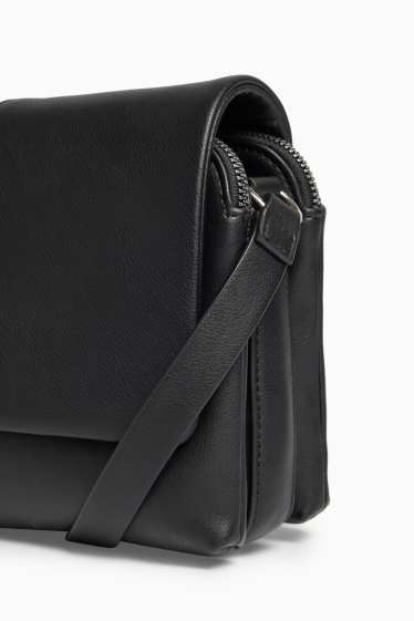 Dámské - Taška přes rameno - imitace kůže - černá