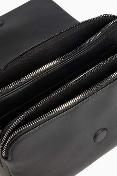 Dámské - Taška přes rameno - imitace kůže - černá