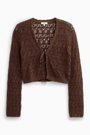 Femmes - Gilet en maille - marron