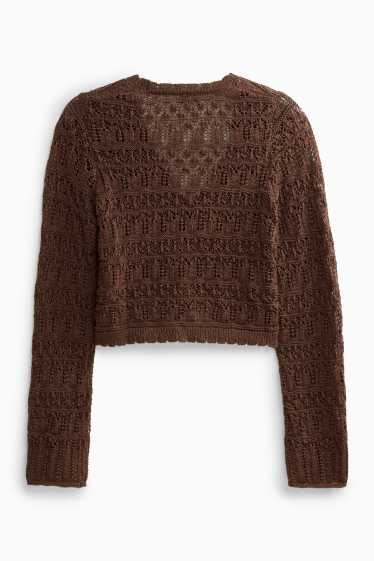 Femmes - Gilet en maille - marron