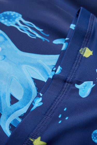 Baby: jongens - Zeedieren - baby-zwemoutfit - LYCRA® XTRA LIFE™ - donkerblauw