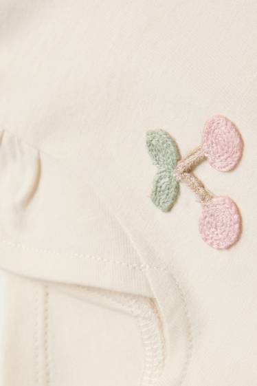 Baby: meisjes - Fruit - baby-T-shirt - crème wit