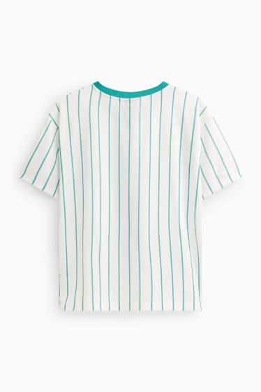 Children Girls - T-shirt - white / turquoise