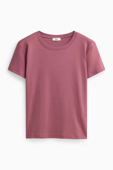 Damen - T-Shirt - Relaxed Fit - lila