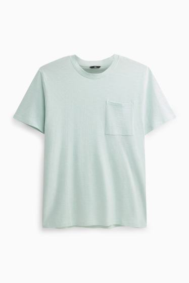 Herren - T-Shirt - Regular Fit - gestreift - mintgrün