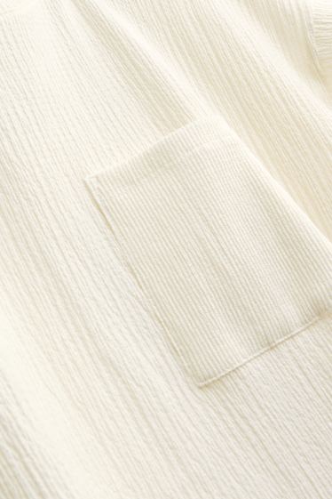 Dona - Samarreta de màniga curta - relaxed fit - texturada - blanc