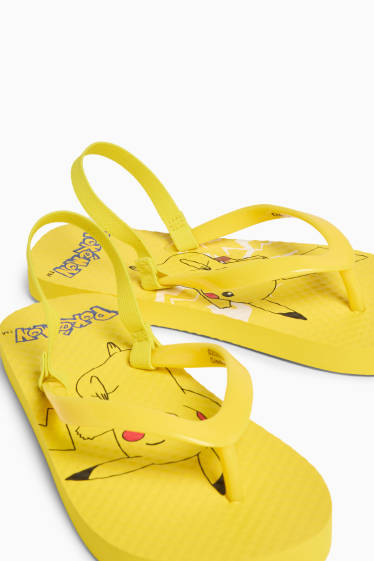 Kinder Buben - Pokémon - Pikachu - Zehentrenner - gelb