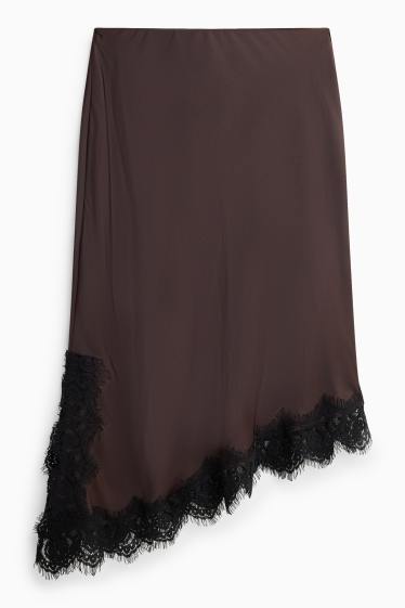 Femei - Fustă - maro închis