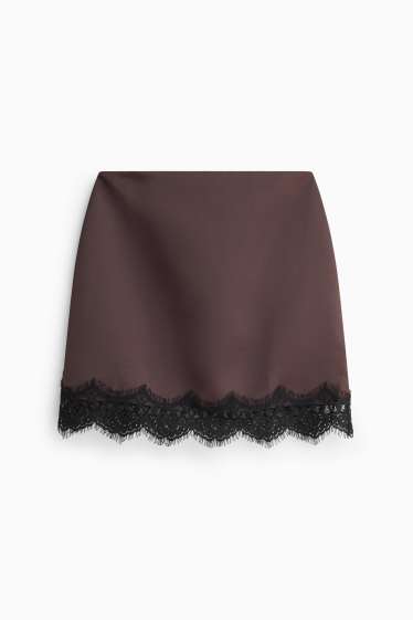 Femei - Fustă mini - maro