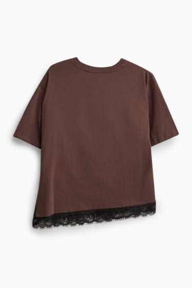 Damen - T-Shirt - Regular Fit - braun