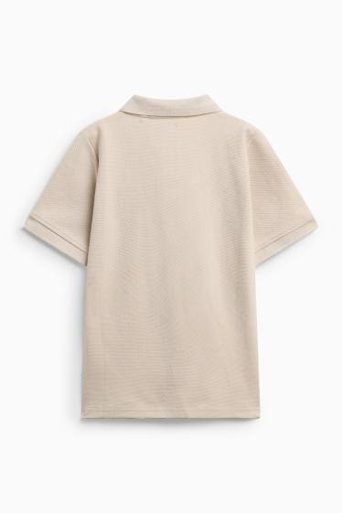 Children Boys - Polo shirt - textured - creme