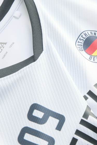 Kinder Buben - Deutschland - Kurzarmshirt - weiß