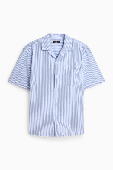 Bărbați - Cămașă - alb / albastru