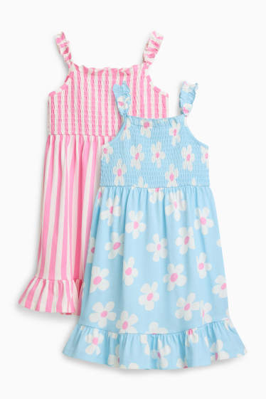 Enfants filles - Robe - bleu / rose