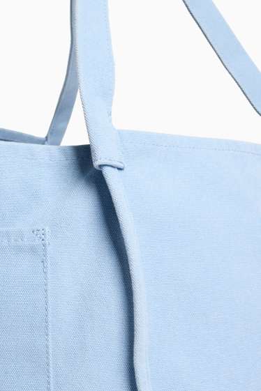 Dámské - Velká kabelka shopper - světle modrá