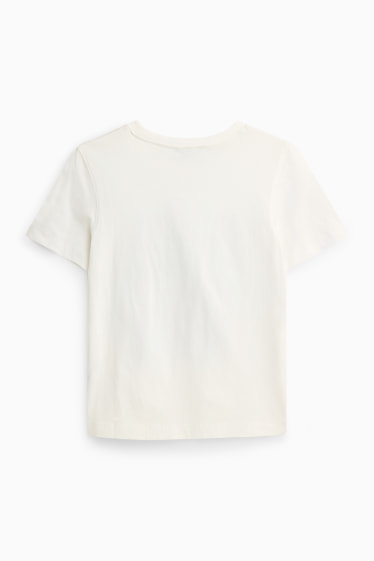 Damen - T-Shirt - Regular Fit - cremeweiß