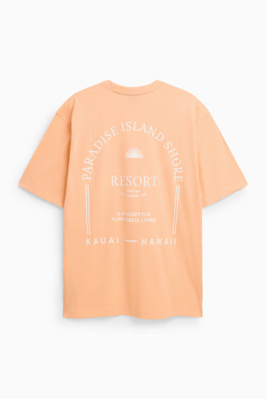 Uomo - T-shirt - corallo