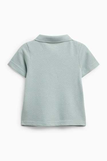 Kinder Jungen - Poloshirt - strukturiert - hellblau