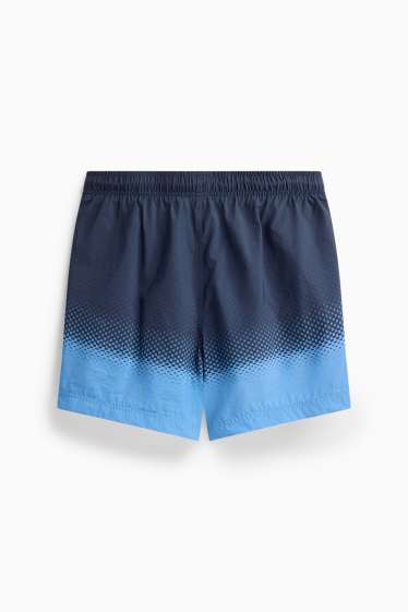 Hommes - Short de bain - à motif - bleu foncé