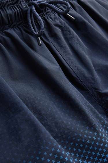 Hommes - Short de bain - à motif - bleu foncé