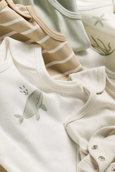Unisex - Multipack 5er - Meerestierchen - Baby-Body - weiß