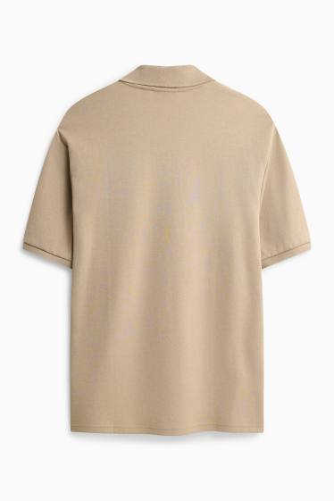 Bărbați - Tricou polo - relaxed fit - bej
