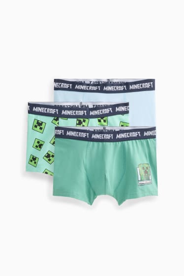 Kinderen: jongens - Set van 3 - Minecraft - boxershort - groen