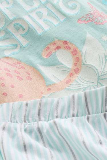 Enfants filles - Pyjama court - turquoise