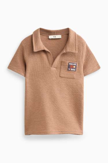 Copii - Băieți - Tricou polo - maro deschis