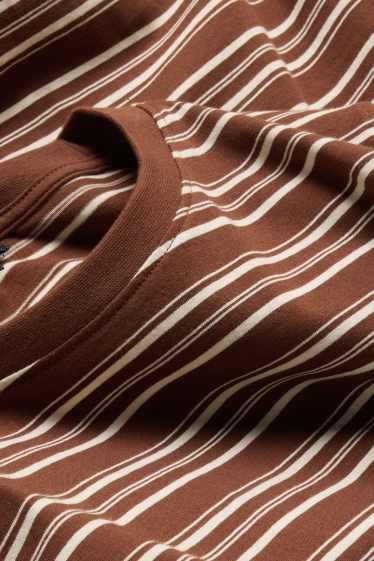 Damen - T-Shirt - Regular Fit - gestreift - braun