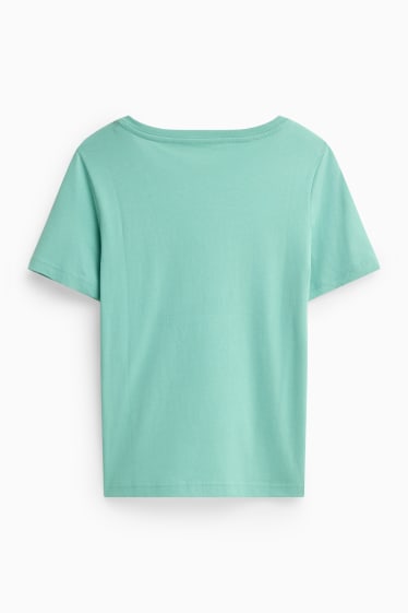Women - V-neck T-shirt - regular fit - turquoise