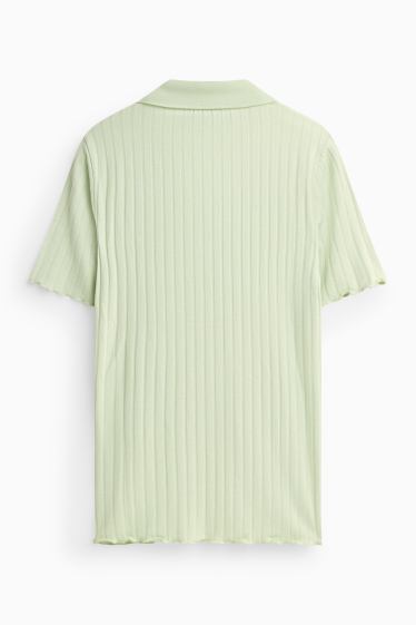 Femei - Tricou polo - verde deschis