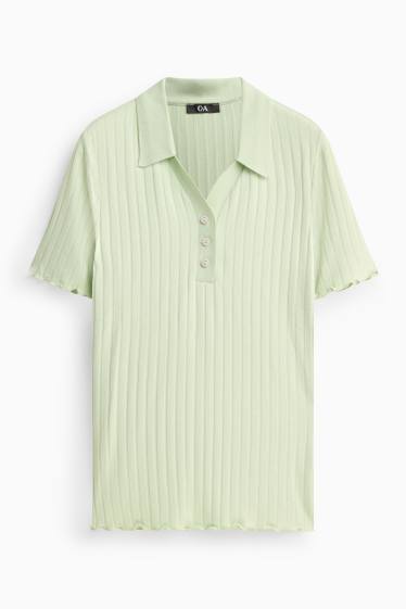 Femei - Tricou polo - verde deschis