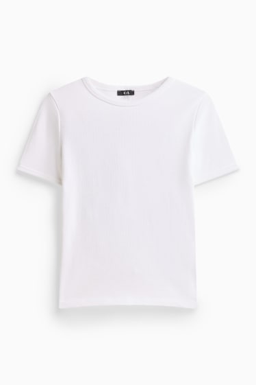 Women - T-shirt - slim fit - white