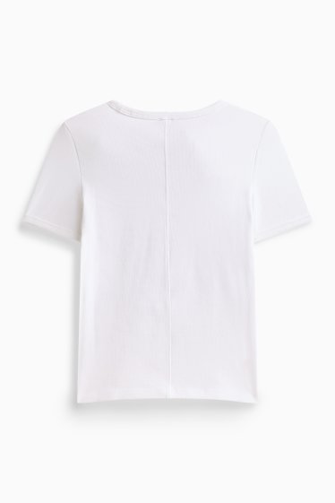 Women - T-shirt - slim fit - white