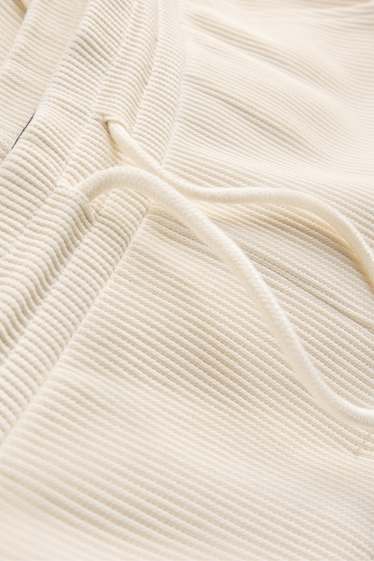 Men - Shorts - ribbed - cremewhite