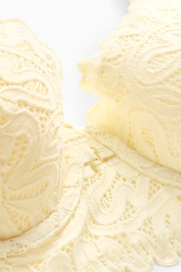 Damen - BH mit Bügel - FULL COVERAGE - wattiert - hellgelb