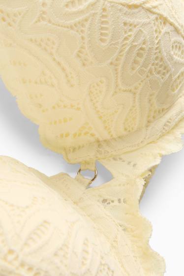 Women - Underwire bra - PLUNGE - padded - light yellow