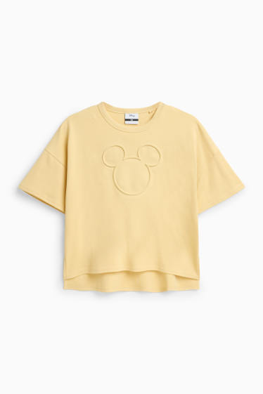 Damen - T-Shirt - Oversized - Micky Maus - gelb