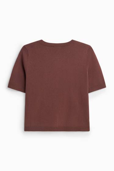 Damen - Strickjacke - braun