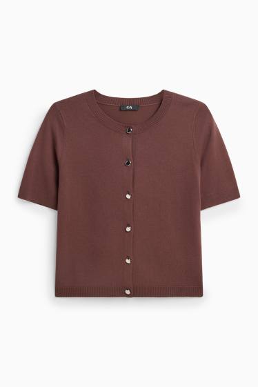 Damen - Strickjacke - braun